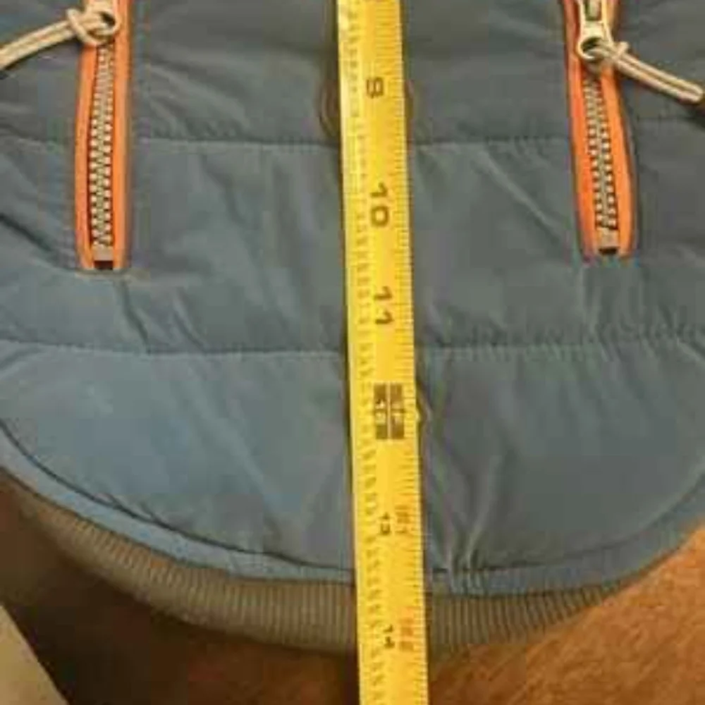 Arcadia Trail Blue Quilted Vest with Orange Zipper